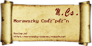 Moravszky Csépán névjegykártya