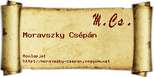Moravszky Csépán névjegykártya