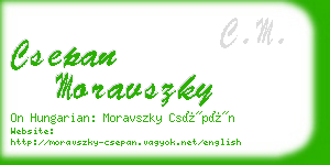 csepan moravszky business card